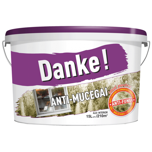 DANKE Anti-MUCEGAI 15L, vopsea lavabila 